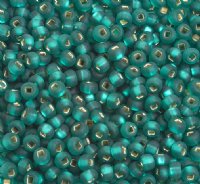 50g 6/0 Silver Lined Matte Teal