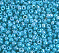 50g 6/0 Opaque Aqua AB Seed Beads