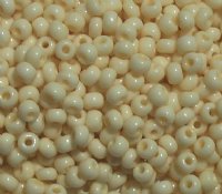50g 6/0 Opaque Bone Glass Seed Beads