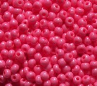 50g 6/0 Opaque Bubblegum Pink Seed Beads