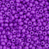 50g 6/0 Opaque Dyed Dark Lilac Seed Beads