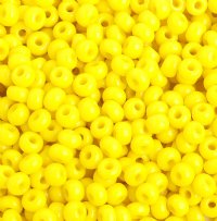 50g 6/0 Opaque Lemon Yellow Seed Beads
