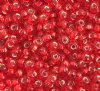 50g 6/0 Silver Lined Light Red Seed Beads