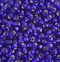 50g 6/0 Royal Blue Silver Lined Seed Beads