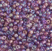 50g 6/0 Transparent Iris Light Amethyst Seed Beads