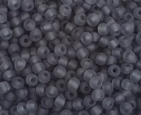 50g 6/0 Transparent Matte Grey Seed Beads