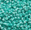 50g of White & Green Terra Melafyr 6/0 Seed Beads