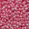 50g of White & Pink Terra Melafyr 6/0 Seed Beads