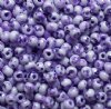 50g of White & Purple Terra Melafyr 6/0 Seed Beads