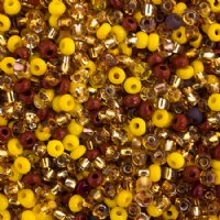 50g of 8/0 Harvest Corn Multi Mix Seed Beads