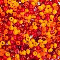 50g of 8/0 Fiery Sangria Multi Mix Seed Beads