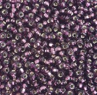50g 8/0 Silverlined Amethyst Seed Beads