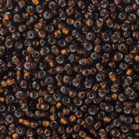 50g 8/0 Silverlined Dark Topaz Seed Beads