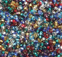 50g 8/0 Silverlined Mixed Seed Beads