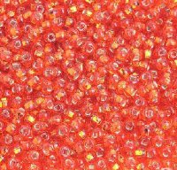 50g 8/0 Silverlined Orange Seed Beads