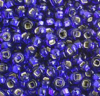 50g 8/0 Silverlined Royal Blue Seed Beads