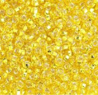 50g 8/0 Silverlined Yellow Seed Beads