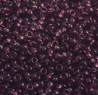 50g 8/0 Transparent Amethyst Seed Beads