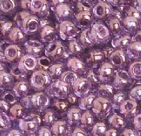50g 8/0 Transparent Amethyst Bronze Coated Seed Beads