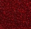 50g 8/0 Transparent Dark Red Seed Beads