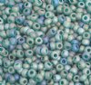 50g 8/0 Transparent Matte Green AB Seed Beads