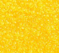 50g 8/0 Transparent Yellow Seed Beads