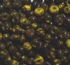 50g 2/0 Opaque Topaz and Yellow Marble Seed Beads