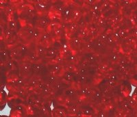 50g 2/0 Transparent Red Seed Beads