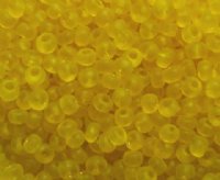 50g 6/0 Transparent Matte Yellow Seed Beads