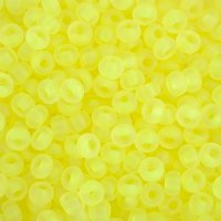 50g 6/0 Transparent Matte Neon Yellow Seed Beads
