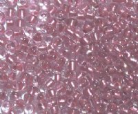 50g 6/0 Metallic Pink Lined Crystal 