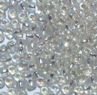 50g 6/0 Silver Lined Crystal AB Seed Beads