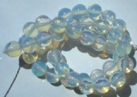 16 inch strand of 10mm Round Synthetic Fire Opal