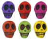 18 10mm Multi Dyed Magnesite Skull Beads