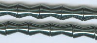 16 inch strand of 12x8mm Hour Glass Shaped Hematite Beads