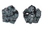 2, 14mm Carved Snowflake Obsidian Flower Beads
