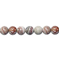 15 inch strand of 6mm Round Mexican Lace Agate Beads
