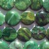 16 inch strand of 15x6mm African Jade Coin Beads