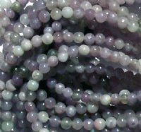 16 Inch Strand of 4mm Round Lilac Stone Beads