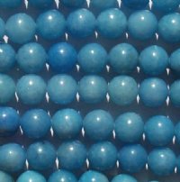 16 inch strand of 8mm Round Turquoise Candy Jade