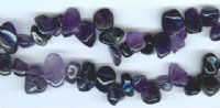 16 inch strand Large Top Side Drilled Amethyst Chips