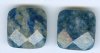 2 16mm Sodalite Faceted Flat Square Beads