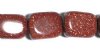 1, 16 inch strand of 16x12mm Goldstone Nugget Beads