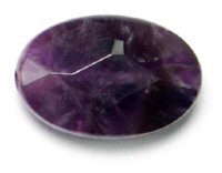 1, 18x12mm Flat Faceted Amethyst Oval Bead