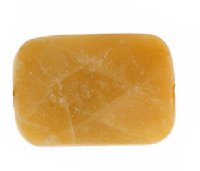 1 26x18x7mm Flat Faceted Honey Jade Rectangle Bead