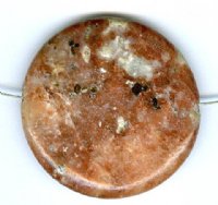 1 35x6mm Lepidolite Coin Bead