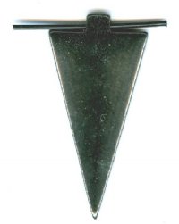 1 40x18mm Hematite Triangle / Arrowhead Pendant
