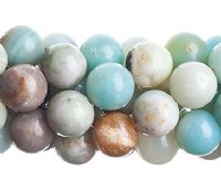 16 inch strand of 6mm Round Natural Amazonite Beads