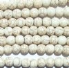 16 inch strand of 6mm Round Cream Howlite Beads