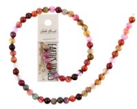 16 inch strand of 6mm Round Multicolor Agate Beads